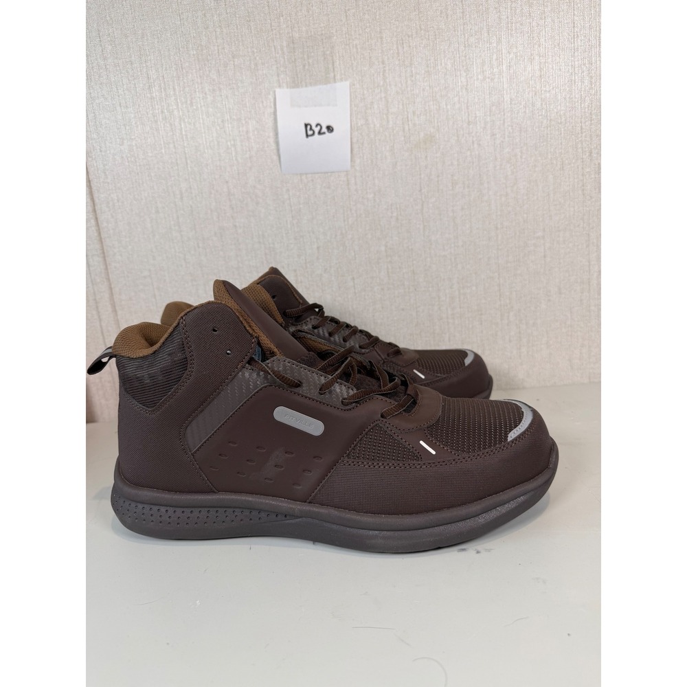 FitVille  Work Boots for Men Composite Toe Safety Work Shoes Slip-Resistant 11EW